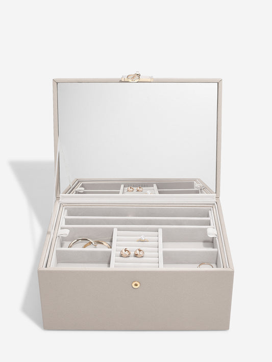 Luxury Taupe Classic Jewellery Box