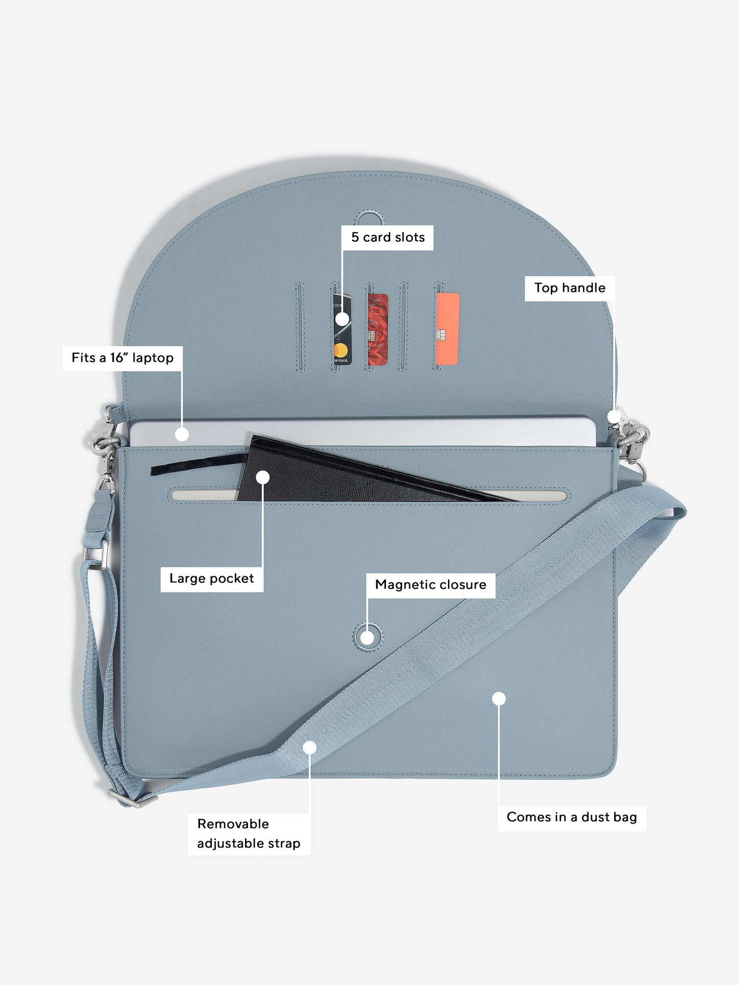 Dusky Blue Laptop Sleeve