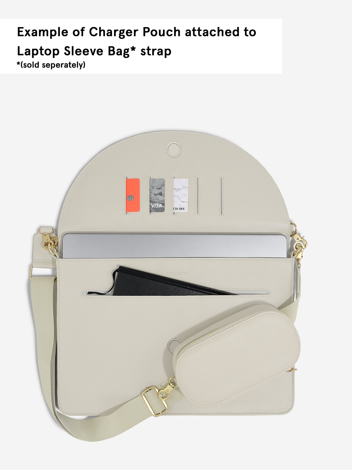 Oatmeal Laptop Charger Clip On