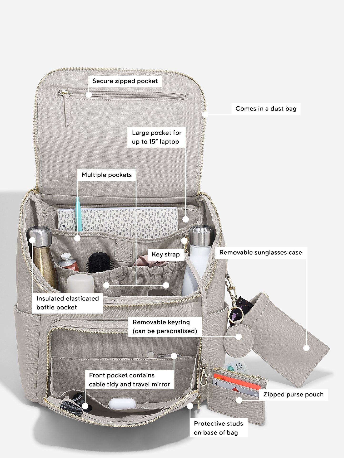 Luxury Backpack Taupe