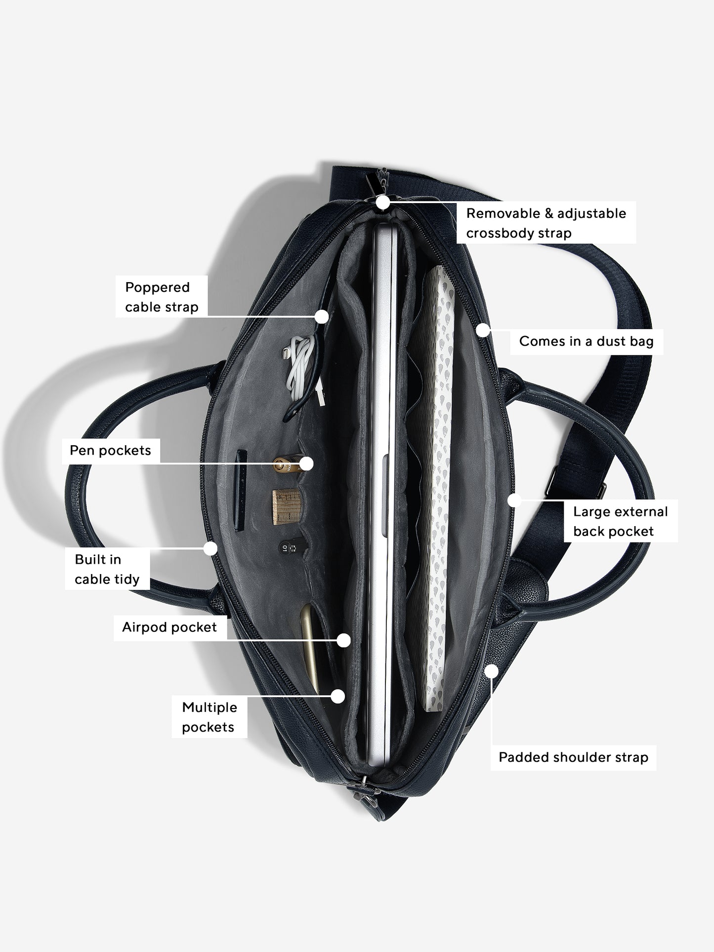 Navy Blue Laptop Bag