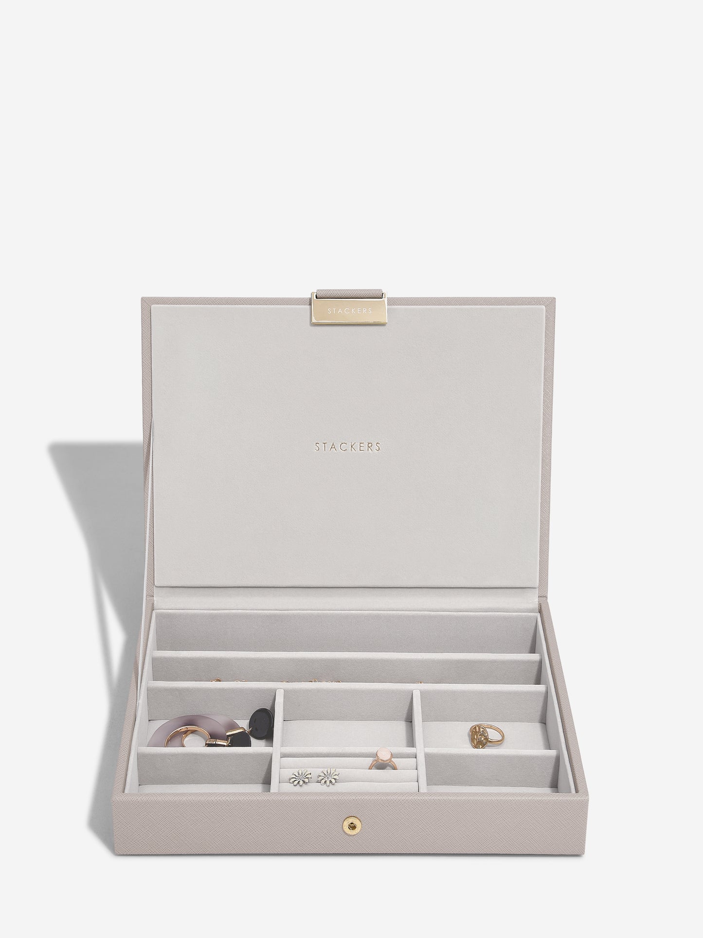 Classic Taupe Raffia Lid