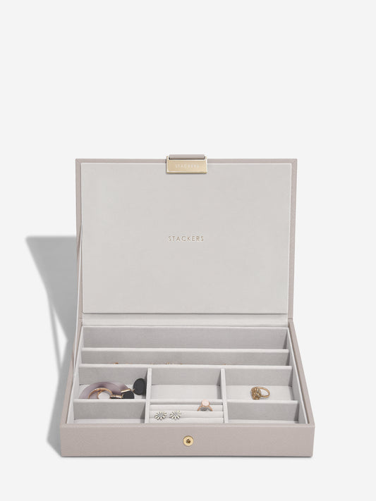 Classic Taupe Raffia Lid