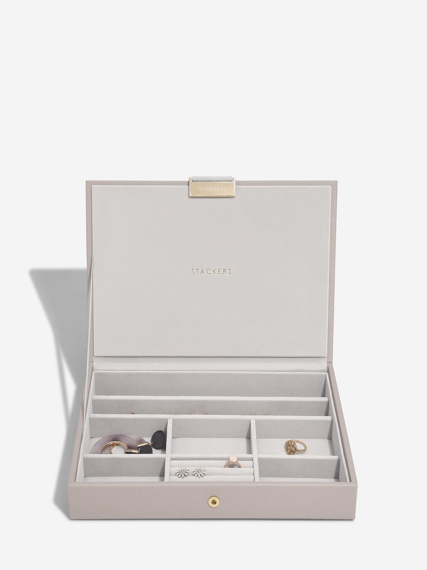 Classic Taupe Woven Lid