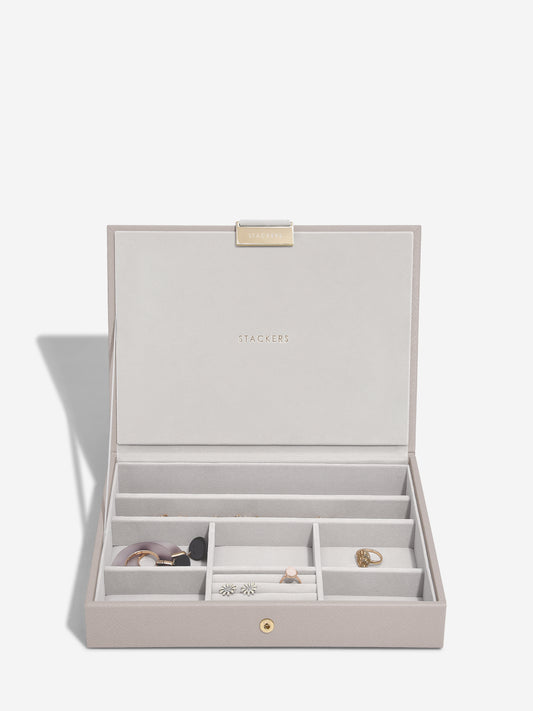 Classic Taupe Woven Lid