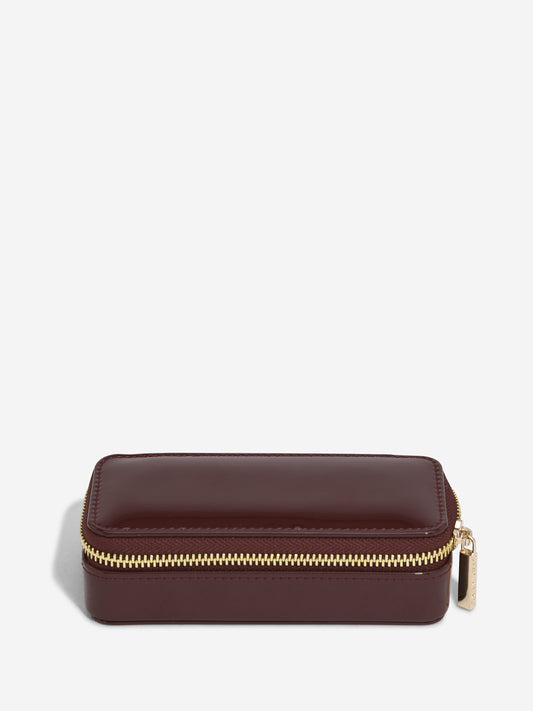 Zipped Travel Jewellery Box Patent Cherry