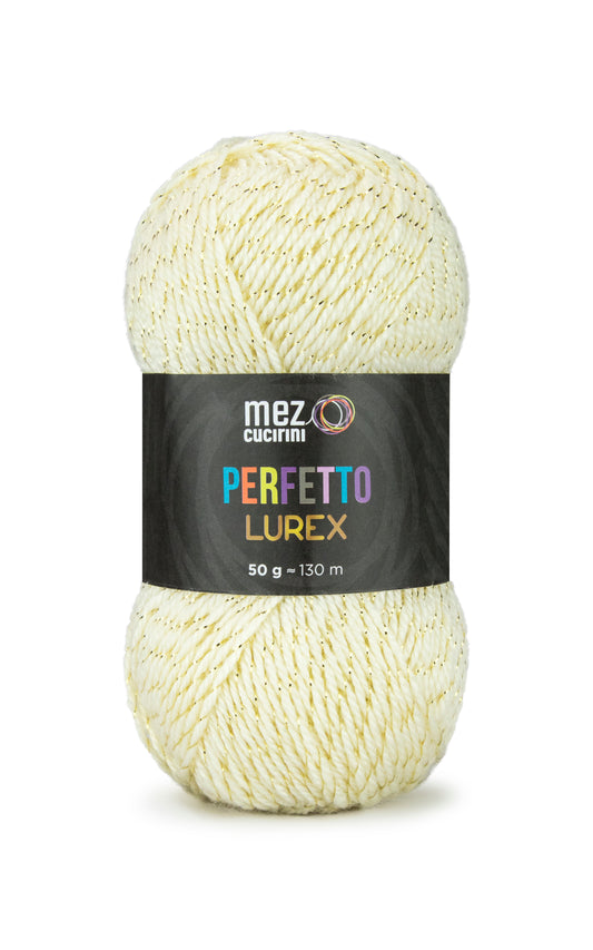 Perfetto Lurex 2020 Yarn 50G Cream Gold