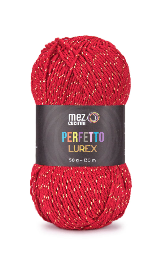 Perfetto Lurex 2050 Yarn 50G Red Gold