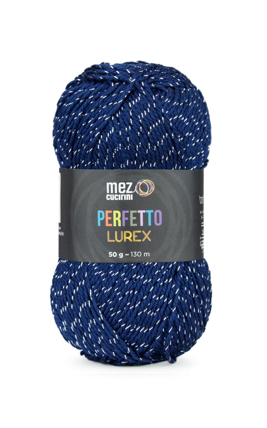 Perfetto Lurex 2110 Yarn 50G Navy Silver