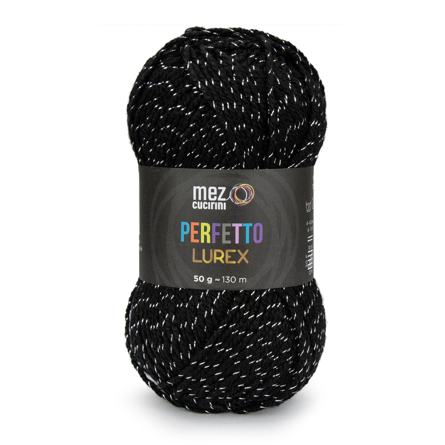 Perfetto Lurex 2130 Yarn 50G Black Silver