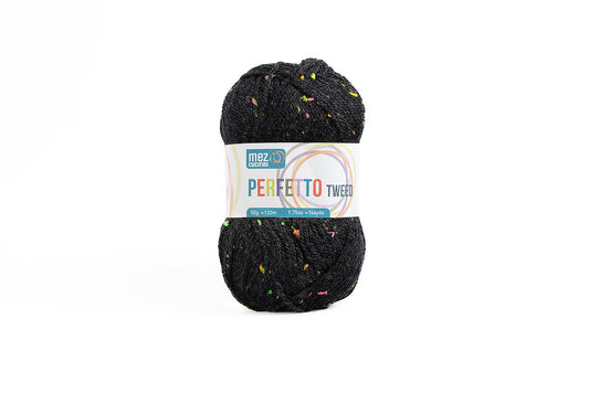 Perfetto 8329 Yarn 50G Charcoal Neon Tweed