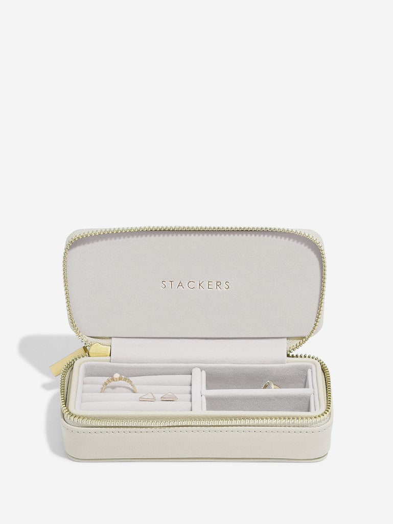 Zipped Travel Jewellery Box Oatmeal