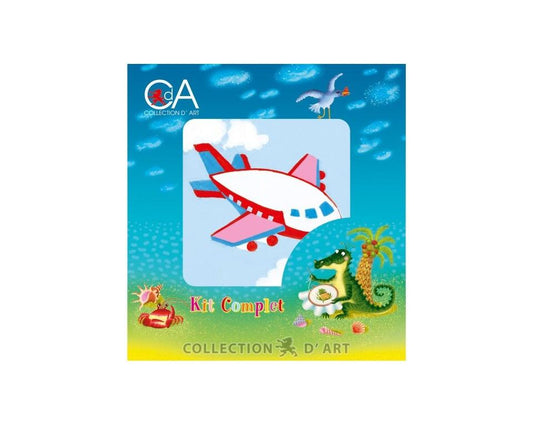 Printed Tapestry Kit Airplane 10x10cm