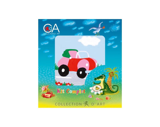 Printed Tapestry Kit Car 10x10cm