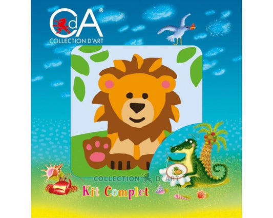 Printed Tapestry Kit Lion 10x10cm
