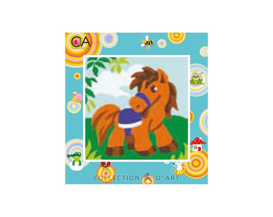 Printed Tapestry Kit Pony 16x16cm