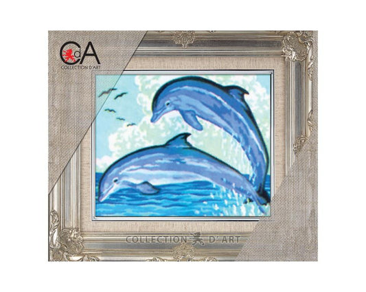 Maltese Tapestry Kit Dolphins 14x18cm