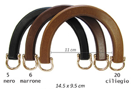 Bag Handle Wood Brown 1 Piece